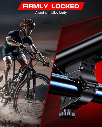 Vista 9 de Juego de luces de bicicleta de alto lúmenes, luces recargables delanteras y traseras para bicicleta, faros LED superbrillantes, IP65, impermeable