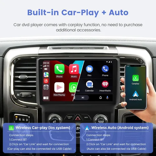 Vista 3 de DUDUAUTO DUDU4 - Radio estéreo para Dodge Ram 1500 2500 3500 2013-2019 CA automática 8 núcleos 4+64 GB radio de coche, unidad principal de pantalla