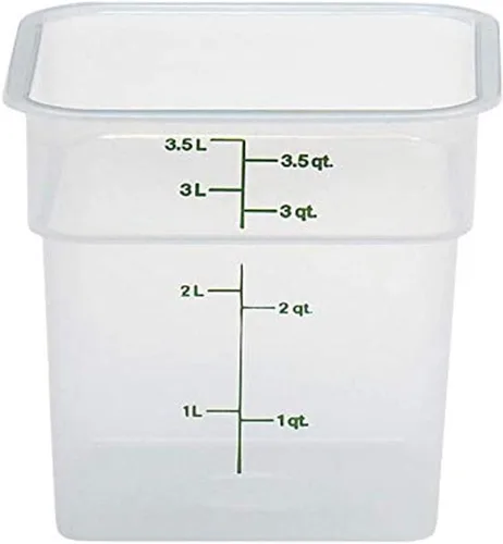 Vista 5 de Cambro Contenedor para almacenamiento de alimentos - Serie Clásica Cuadrada - 2 QT (cuartos) - Grado comercial para preparación de alimentos