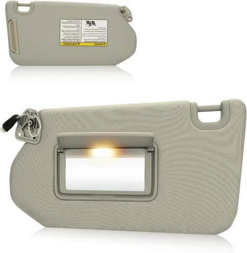 Vista 7 de Visera solar para conductor y pasajero compatible con Nissan Pathfinder 2013-2018, para Infiniti QX60 2014-2017, JX35 2013, con luz de repuesto