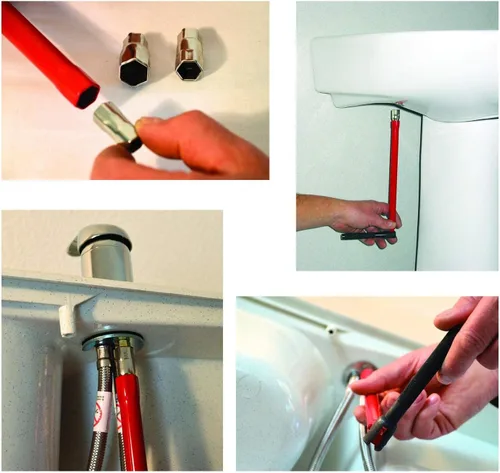 Vista 3 de 0.315-0.512 in Llave Socket Fontanero Tuerca Trasera Kit Herramienta de Instalación Grifo de Baño