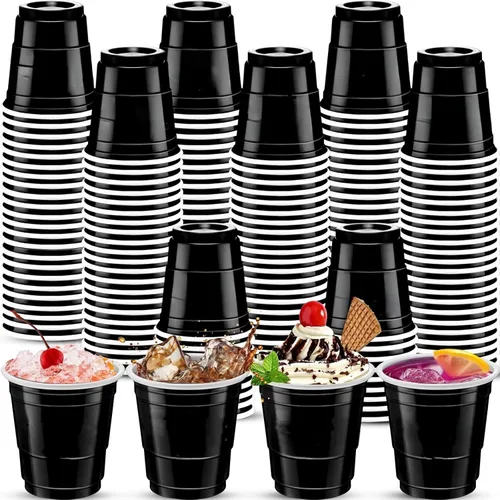 Vista 36 de 500 piezas vasos de chupito de 2 onzas de colores surtidos, vasos de chupito coloridos de plástico neón para beber, degustaciones servidas