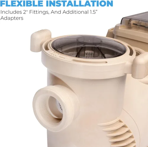 Vista 3 de XtremepowerUS Bomba de piscina de velocidad variable de 1.75 HP de 230 V, piscina en tierra, 6,660 GPH de alto rendimiento máximo 1,75 HP con juego