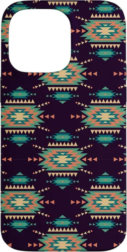 Vista 21 de Unique Western Black Turquoise Navajo Aztec Pattern Case for iPhone 17