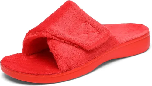 Vista 3 de SOLLBEAM Pantuflas peludas con soporte de arco para mujer, sandalias ortopédicas para el talón