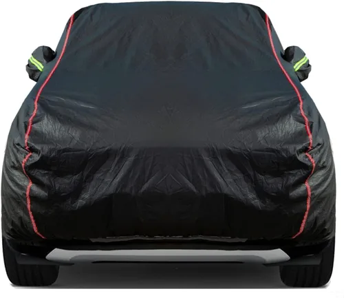 Vista 28 de Funda de Coche Transpirable de Nuevo Material, Funda Impermeable para Coche, Puertas con Candados y Cremalleras, Protección UV Impermeable