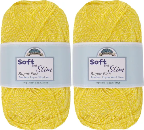 Vista 11 de JubileeYarn Hilo Suave y Delgado - 50g/madeja Mezcla de Rayón de Bambú y Lana - Pegaso - 2 madejas