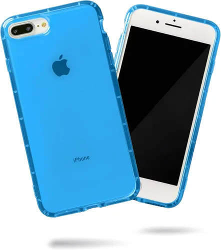 Vista 37 de SteepLab Neon Highlighter - Funda para iPhone 13, funda Grippy Jelly con bolsillos protectores de aire (azul celeste)