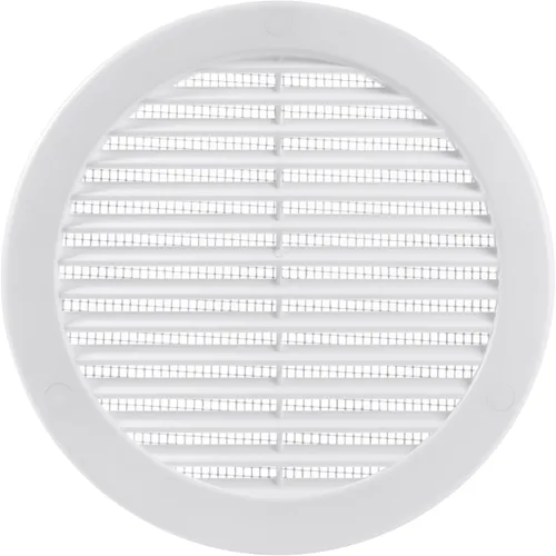 Vista 19 de Medida de apertura de 3'' x 3'' pulgadas / Rejilla externa de ventilación cuadrada blanca con malla protectora - Registro de plástico ligero