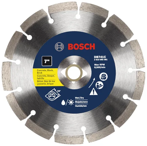 Vista 21 de Bosch DB441C Hoja de diamante de borde segmentado premium de 4 pulgadas para cortes ásperos universales