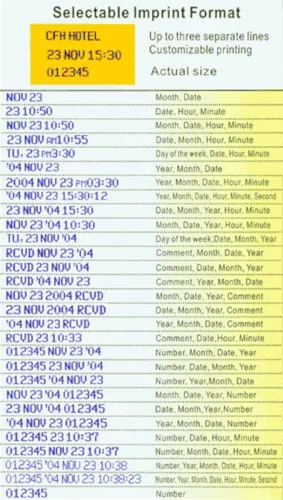 Vista 3 de COMPUMATIC Reloj electrónico MP550 y sello de fecha, construcción duradera y resistente, impresión personalizable, para nómina, seguimiento