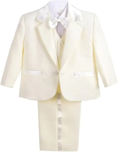 Vista 16 de Dressy Daisy Trajes de esmoquin formales para niños, 5 piezas Negro