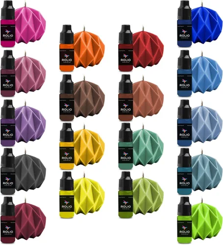 Rolio Pigmentos Líquidos para Resina Epoxy - Colores Vibrantes para Resina Epoxy, Resina, Impresora 3D, Joyería, Artesanías DIY y Más - 18 Colores