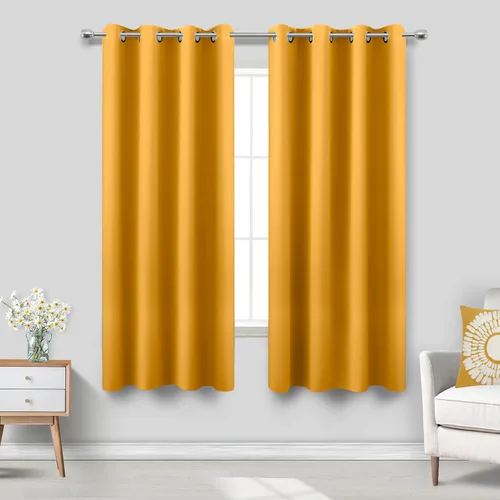 Vista 185 de KOUFALL Cortinas de Baño Aqua para Ventana, Juego de 2 Paneles Decoración Costera Cortinas Cortas Opacas para Ventana Pequeña de Cocina Puerta
