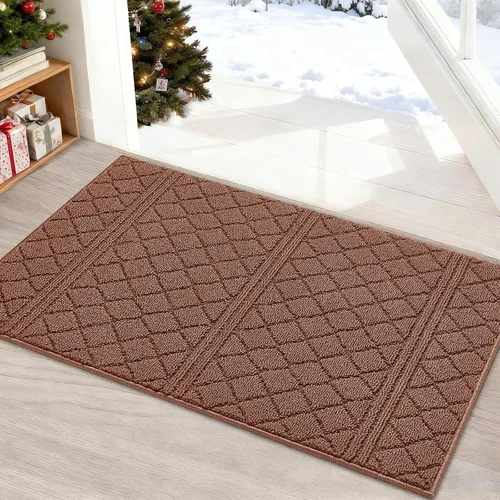 Vista 14 de REFETONE Tapete para interiores, tapete para puerta delantera y trasera de 24 x 36 pulgadas, tapetes con parte trasera de goma antideslizante