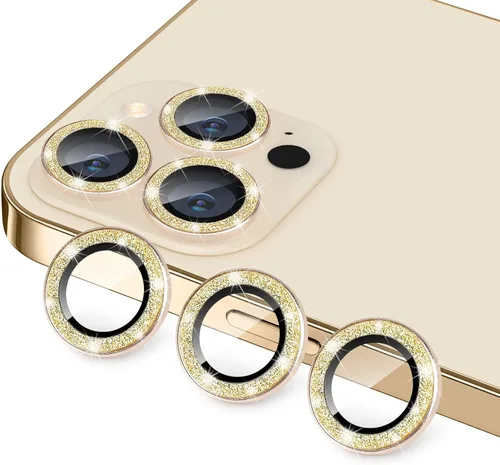 Vista 77 de Compatible con iPhone 13 Pro para iPhone 13 Pro Max, protector de lente de cámara antiarañazos, vidrio templado 9H, protector de cámara de metal a