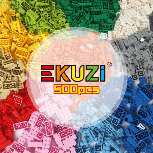 Vista 7 de Ladrillos de construcción compatibles con Lego Classic, 500 piezas de bloques de construcción básicos a granel en color aleatorio