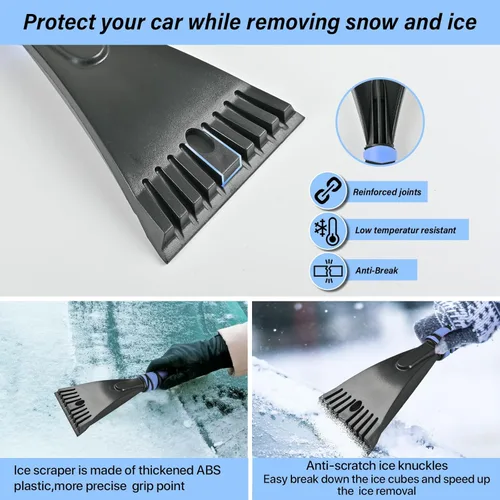 Vista 6 de 27" Snow Brush and Ice Scrapers Detachable Pivoting, Soft Bristle Head,Foam Grip, for Car,Trucks,or SUV Window & Windshield Tool (1pcs)