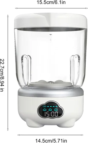 Vista 2 de Lavadora de ropa interior portátil, mini dispositivo de lavado recargable, limpiador de ropa interior con silencioso, suave y compacto