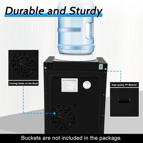 Vista 6 de Top Loading Water Cooler Dispenser,Hot and Cold Water Dispenser w/3 Temperature Settings,Water Dispenser Countertop for 1.2 to 5 Gallon Bottles