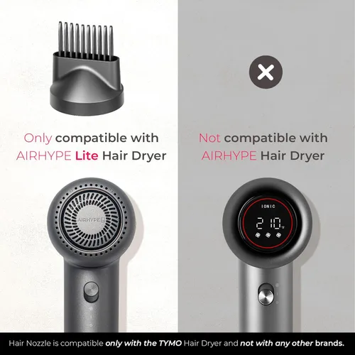 Vista 4 de TYMO Accesorio para peine de cabello compatible solo con secadora TYMO AIRHYPE Lite, boquilla magnética para desenredar, alargar el cabello