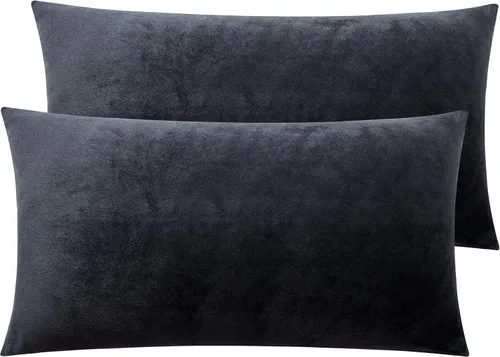Vista 65 de NTBAY 1 paquete de funda de almohada corporal de terciopelo con cremallera, súper suave y acogedora, funda de almohada larga de franela mullida