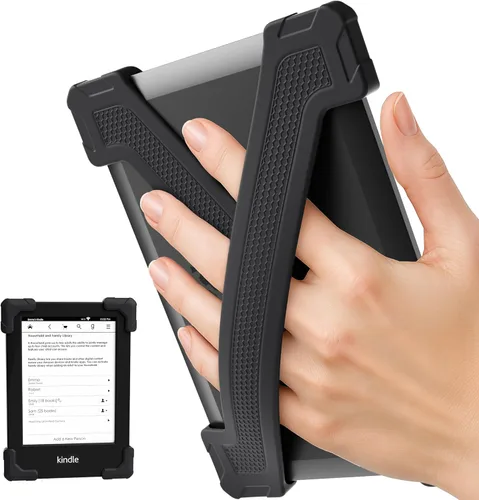 ELETIUO Correa de mano para Kindle Basic Gen 11 (2022) y Kobo Nia-Paquete de 2 unidades, agarre de silicona ligera para lectores electrónicos de 6