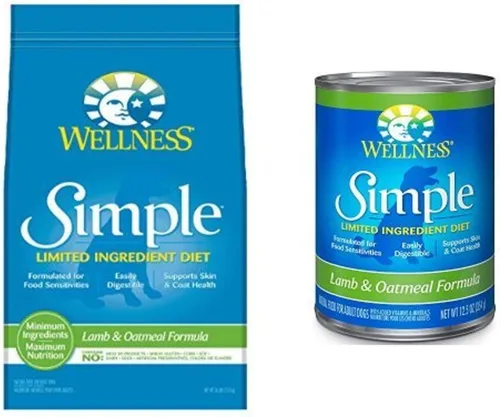 Wellness Well Pack: Simple Ingrediente Limitado Dieta Cordero Natural Wet Conservado & Dry Dog Food