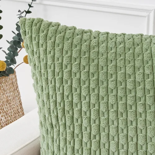 Vista 149 de Kevin Textile - Juego de 2 fundas de almohada decorativas de pana suave, estilo bohemio, a rayas, decoración del hogar para sofá, cama, sofá y sala