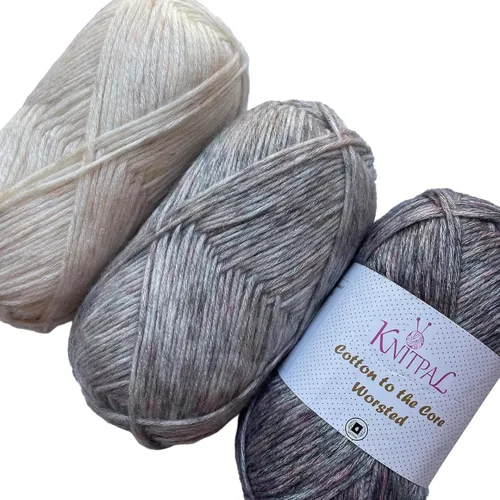 Vista 26 de Cotton to The Core - Hilo de algodón de peso worsted para ganchillo y tejer, paquete de 3 (654 yardas / 300G / 10.58 oz), patrones gratuitos, apto