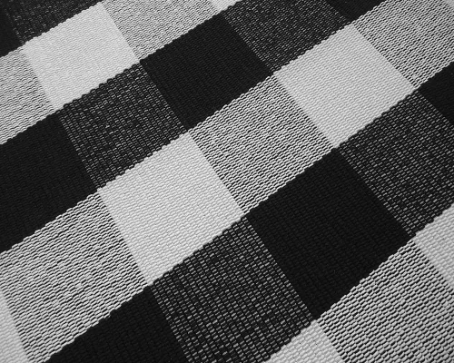 Vista 4 de Levinis - Alfombras de pasillo de cocina - Negras y blancas, cojín de sofá de celosía retro y alfombra de área - Alfombras lavables, tejidas a mano