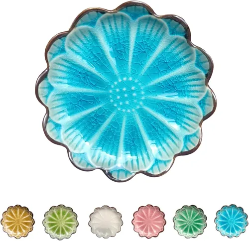 Vista 22 de Soporte de cuchara de cerámica para estufa, soporte de cuchara lindo con flores para encimera de cocina, soporte para cucharas de cocina