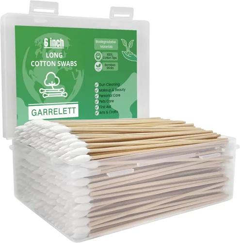 600/500/400 PCS Gun Cleaning Swabs - 6" Lint-Free Long Cotton Swabs Bamboo Handle, Precision Firearm Maintenance Kit Electronics Instruments,