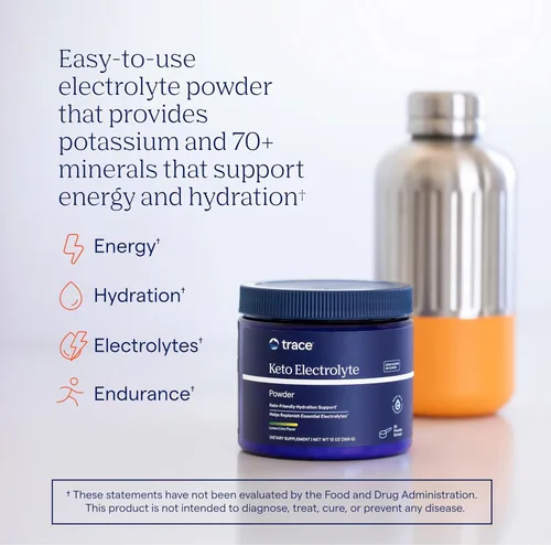 Vista 2 de Trace Minerals Polvo de Electrolitos Keto - Electrolitos para Apoyo del Equilibrio de Fluidos - Resistencia Muscular - Suplemento en Polvo - Sin