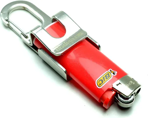Vista 3 de Screwpop Bic - Llavero estándar para encendedor de tamaño completo, multiherramienta con mosquetón y abridor de botellas, construcción de acero