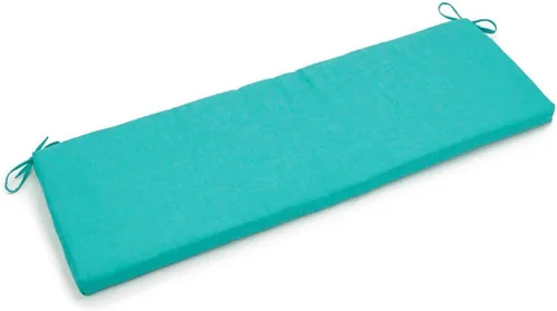 Blazing Needles Cojín de banco para interiores y exteriores, 51 pulgadas de ancho, azul aguamarina