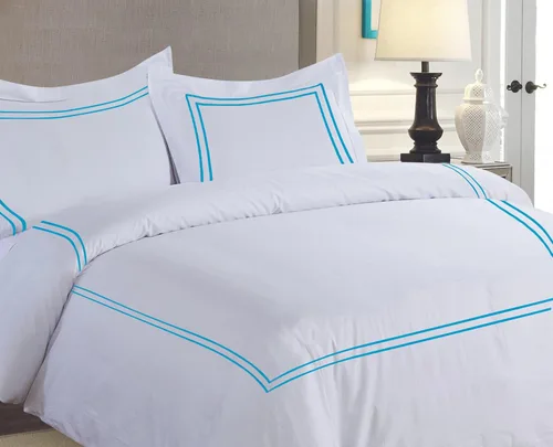 Vista 78 de BedDecor Lujoso juego de funda de edredón de algodón egipcio de 400 hilos, 1 pieza con hermoso bordado de 2 rayas