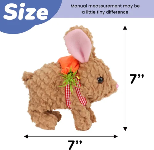 Vista 216 de Hopearl - Juguete de peluche electrónico interactivo de conejo con orejas LED, sonidos y movimientos; camina, se menea e ilumina las orejas, mueve