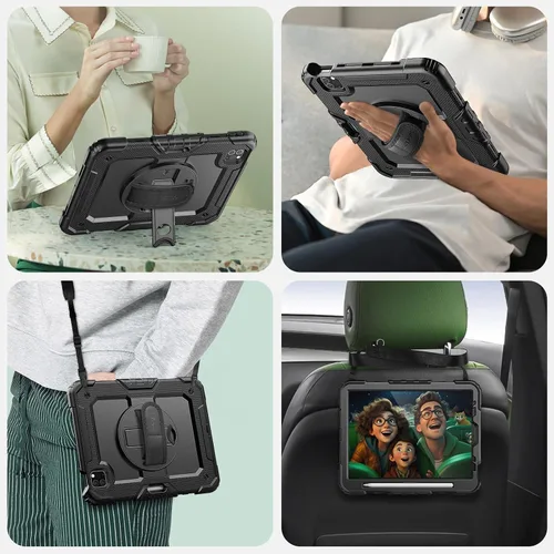 Vista 6 de SEYMAC - Funda para iPad Pro 11 de 4ª/3ª/2ª/1ª generación 2022-2018 Negro