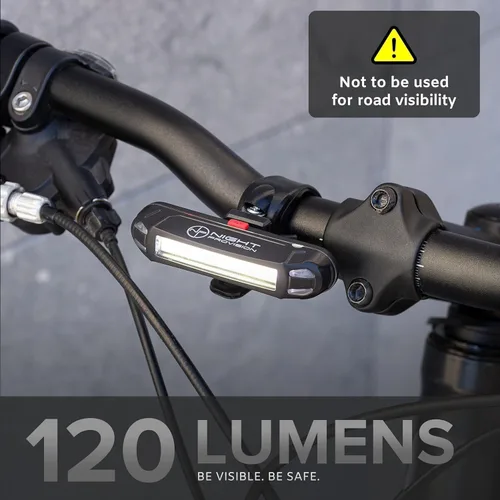 Vista 6 de LINE-120 Luces delanteras y traseras para bicicleta o monopatín – Juego de faros LED recargables por USB y luces traseras – Accesorios