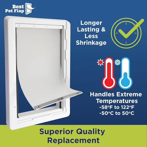 Vista 2 de Best Pet Flap Solapa de repuesto XL para puerta de perro compatible con productos ideales para mascotas, mide 9.75 x 17 pulgadas más duradera, más