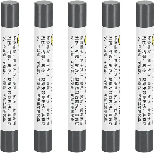 Vista 86 de uxcell Lápices de reparación de muebles, 5 unidades, barra de relleno de cera de madera, marcadores de muebles para retoque, para agujeros