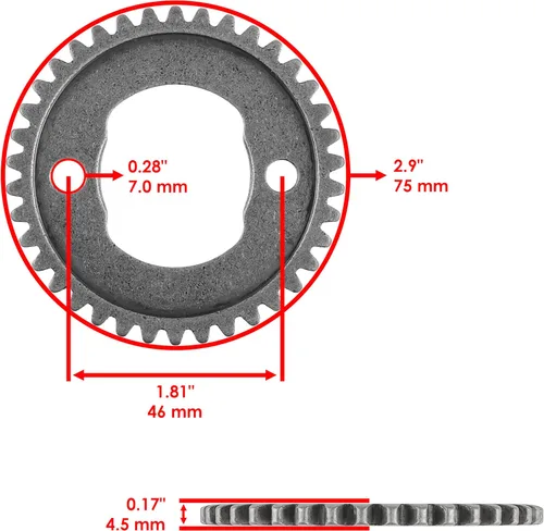 Vista 4 de Caltric Árbol de levas con ajustador y kit de cadena compatible con Honda Fourtrax 300 TRX300FW 4x4 1991-2000