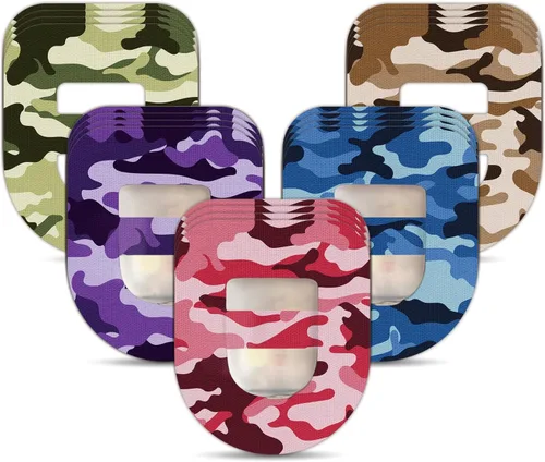 Vista 13 de Parches sobre Omnipod 5, 20 unidades Amolyfe Parches adhesivos Omnipod 5 impermeables con correa elástica, respaldo dividido optimizado para fácil