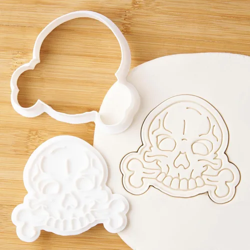 Vista 31 de Flycalf Cortadores de galletas de Halloween, formas de sombrero de bruja con sellos de émbolo, accesorios de horneado de ácido poliláctico