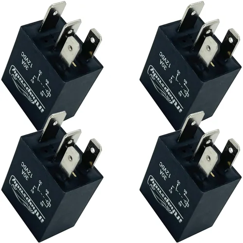 irhapsody Relé de arranque multiusos Spst de 12vdc 30amp de 4 pines, relés de reemplazo automotriz