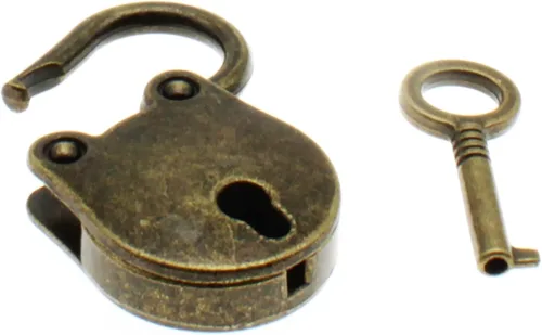 Vista 2 de 1PCS Vintage Mini Bear Candado Cerradura De Llave De Estilo Antiguo Pequeño Cerradura De Llave (Bronce)