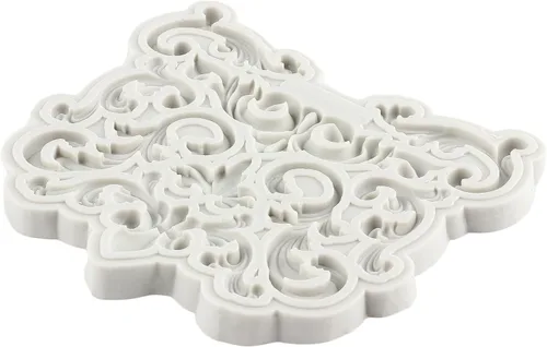 Vista 9 de Molde de Fondant Barroco Moldes de Silicona de Volutas de Calados de Encaje Moldes de Filigrana 3D Esculpidos para Decoración de Tartas de Azúcar