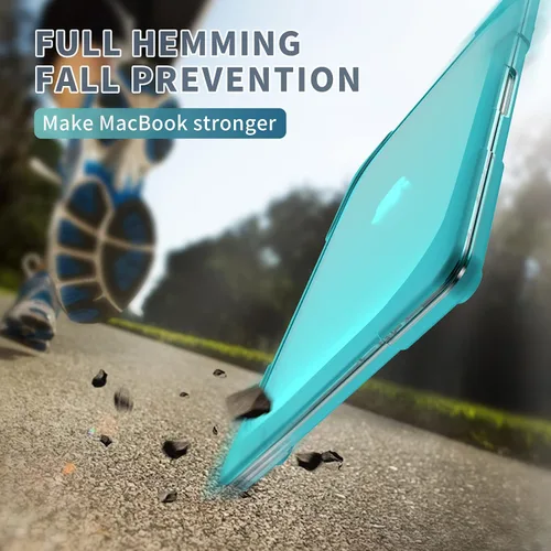 Vista 5 de Teryeefi Funda rígida para MacBook Air de 15 pulgadas M3 M2 2023 2024 [modelo A3114/A2941], resistente protección completa plegable con funda