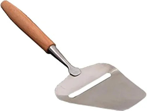 Mango de madera del servidor de la espátula del cortador del acero inoxidable del plano de la rebanadora del queso
